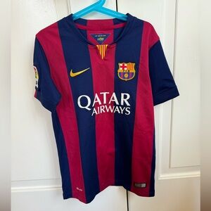 Original Nike Barcelona FCB Qatar Airways UNICEF Soccer Jersey Kids size M